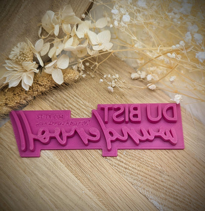 Keramikstempel / Du bist wundervoll / Tonstempel / Töpferstempel