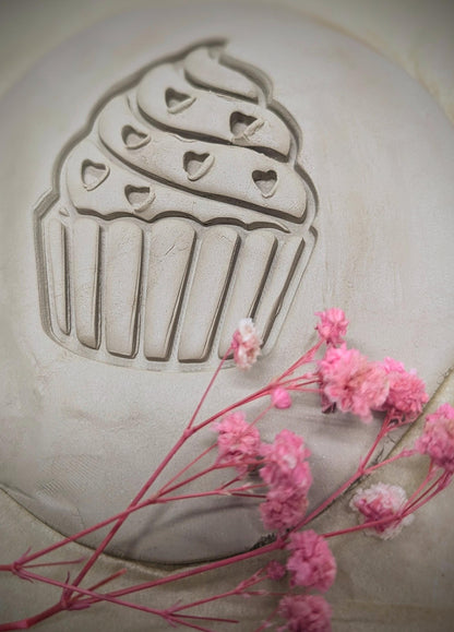 Keramikstempel / Cupcake Heart / Tonstempel / Töpferstempel