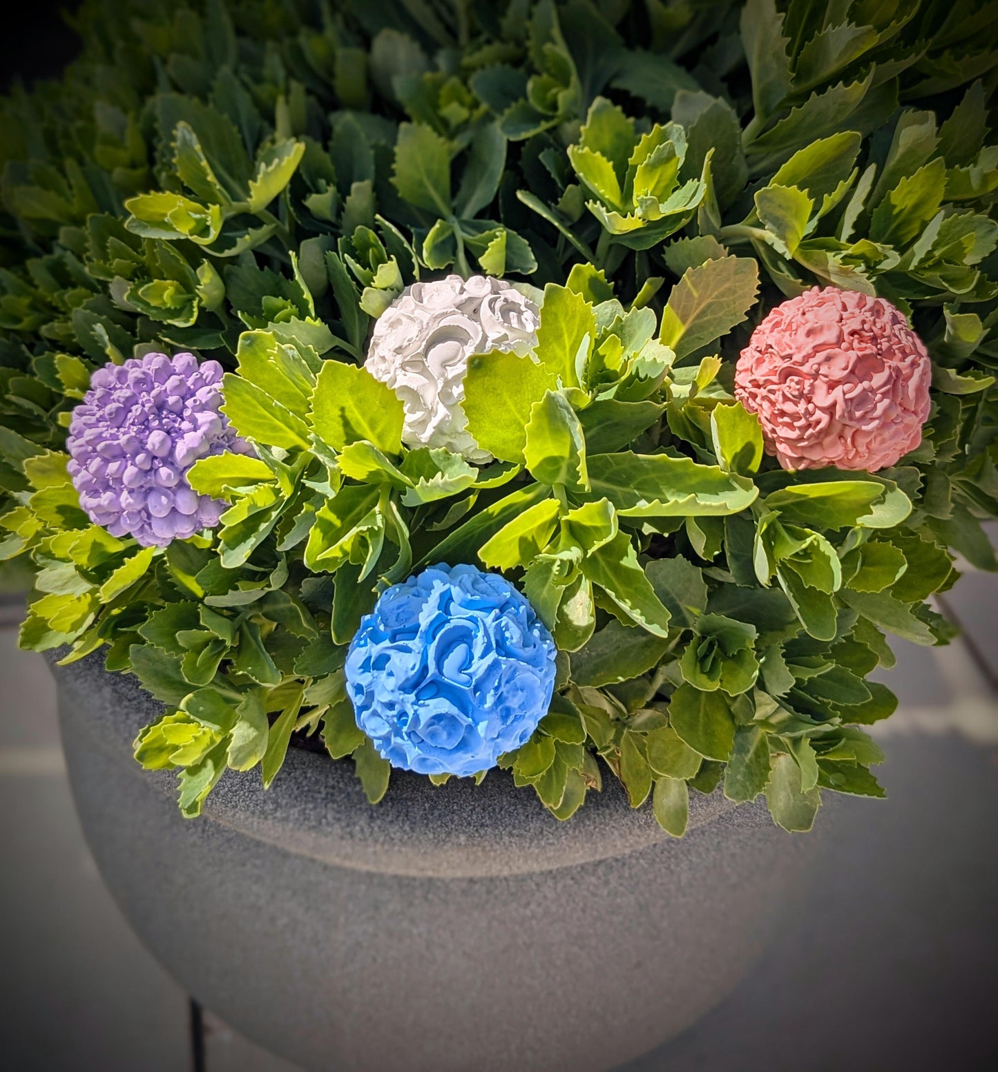 Silikonform Dekokugel V2 / Gartenstecker / Gartendeko / Blumen / Raysin / Silikonform