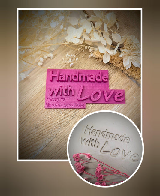 Keramikstempel / Handmade with Love / Tonstempel / Töpferstempel