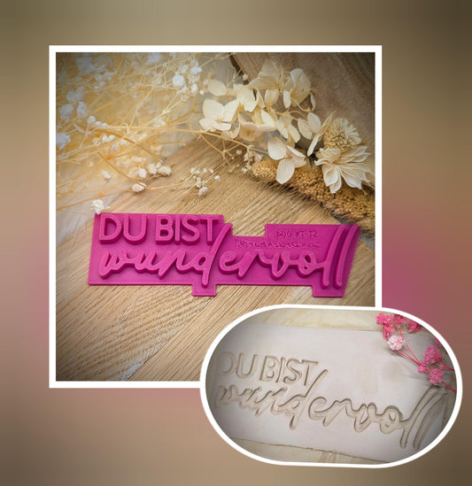 Keramikstempel / Du bist wundervoll / Tonstempel / Töpferstempel