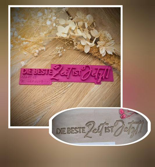 Keramikstempel / Die beste Zeit ist Jetzt! / Tonstempel / Töpferstempel