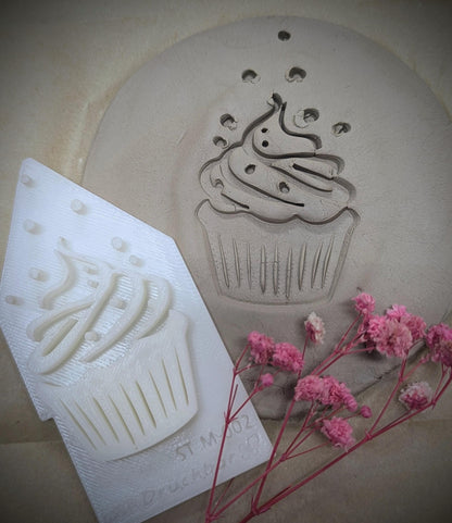 Keramikstempel / Cupcake Bubble / Tonstempel / Töpferstempel