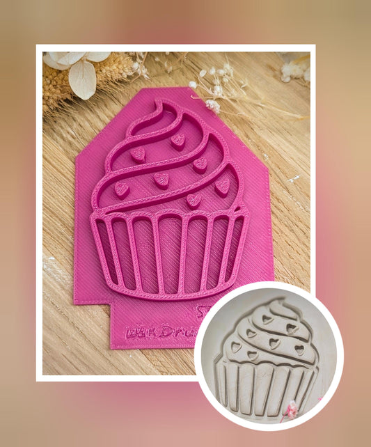 Keramikstempel / Cupcake Heart / Tonstempel / Töpferstempel