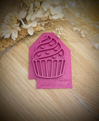 Keramikstempel / Cupcake Heart / Tonstempel / Töpferstempel