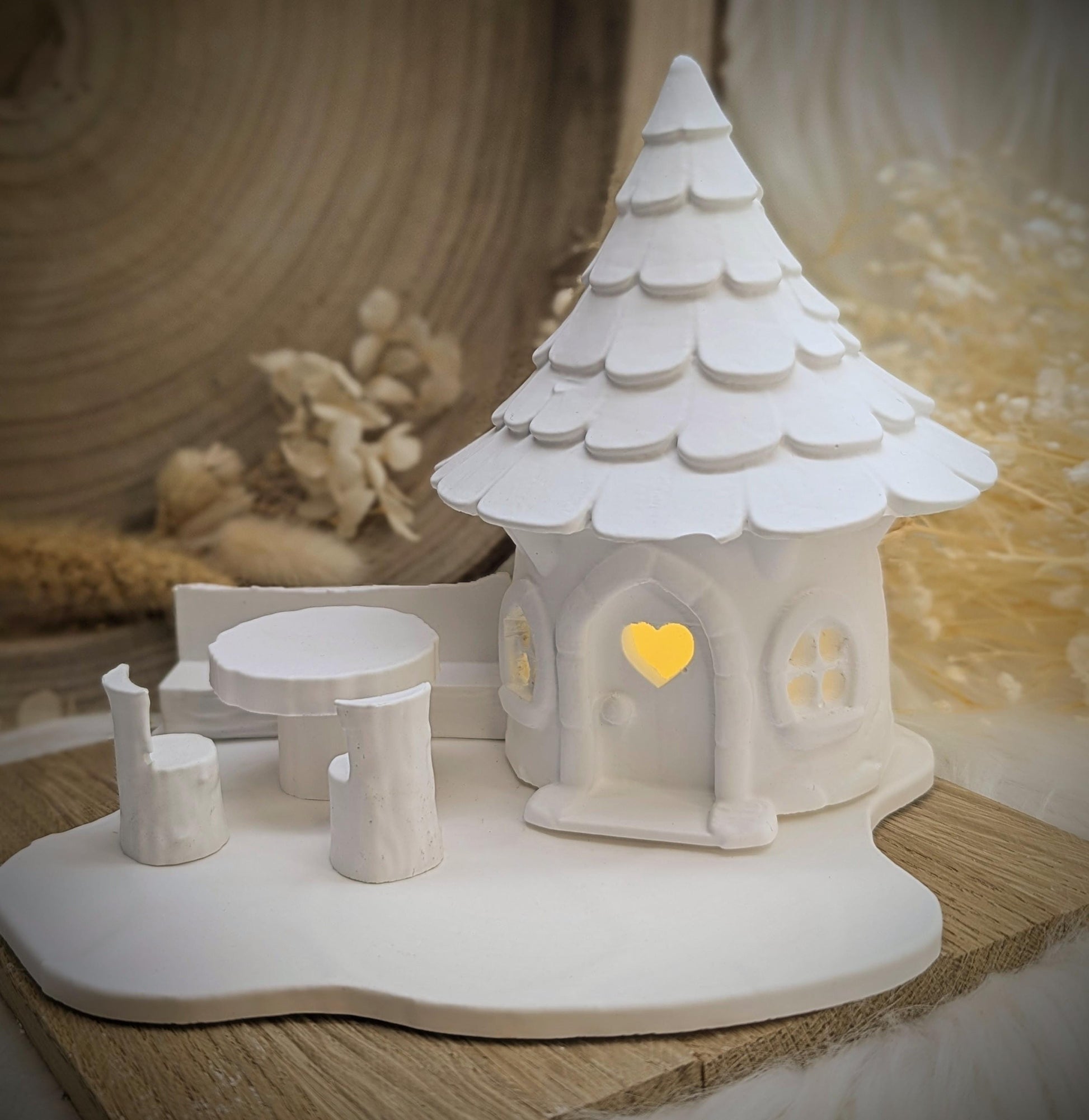 Silikonform Lichthaus Kaminchen / Räucherhaus / Miniatur / Gießform / Raysin / Silikonform