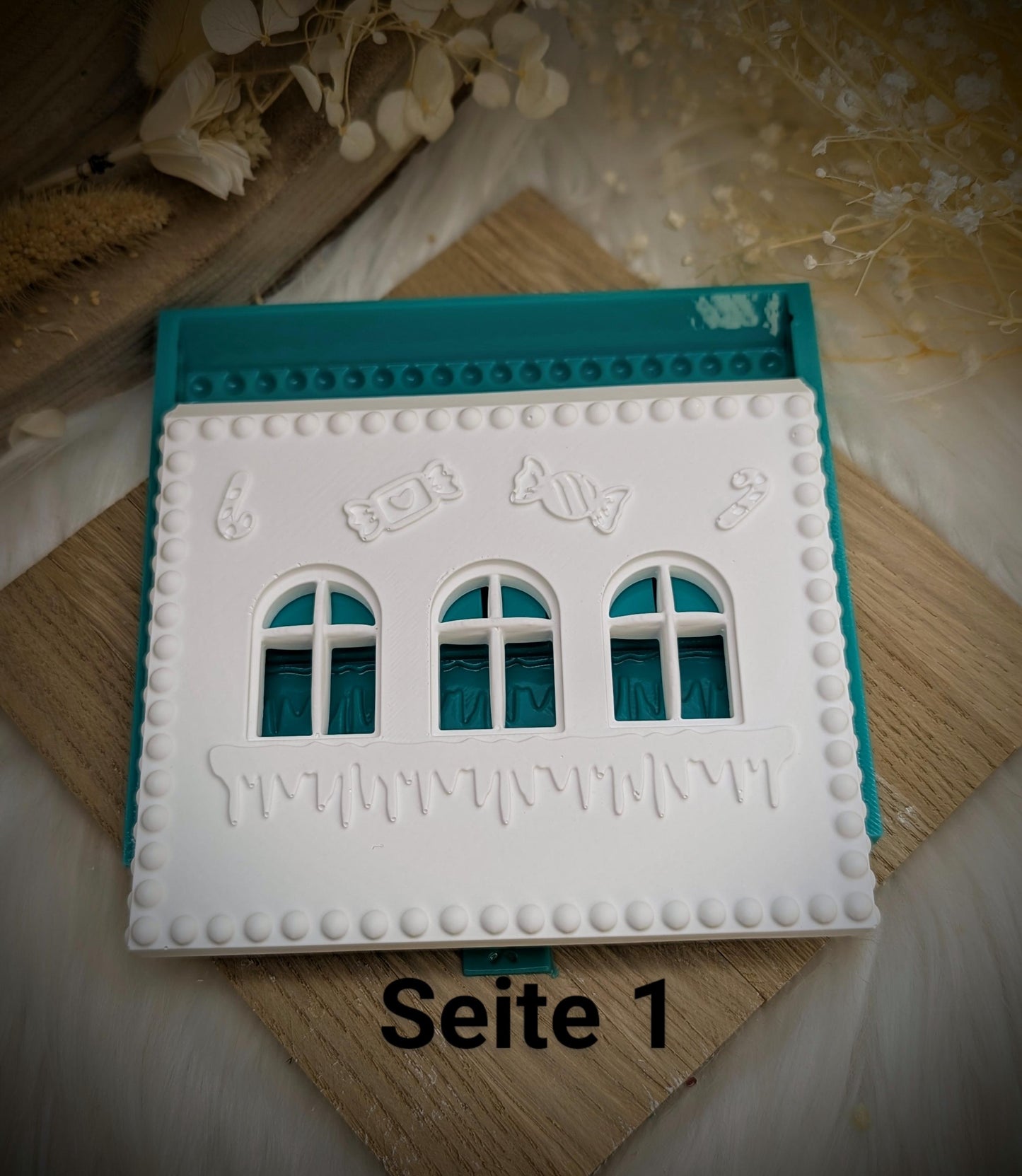 Silikonform für Lichthäuschen / Pfefferkuchenhaus / Standarthaus / Lichthaus mit Dach / Raysin / Silikonform
