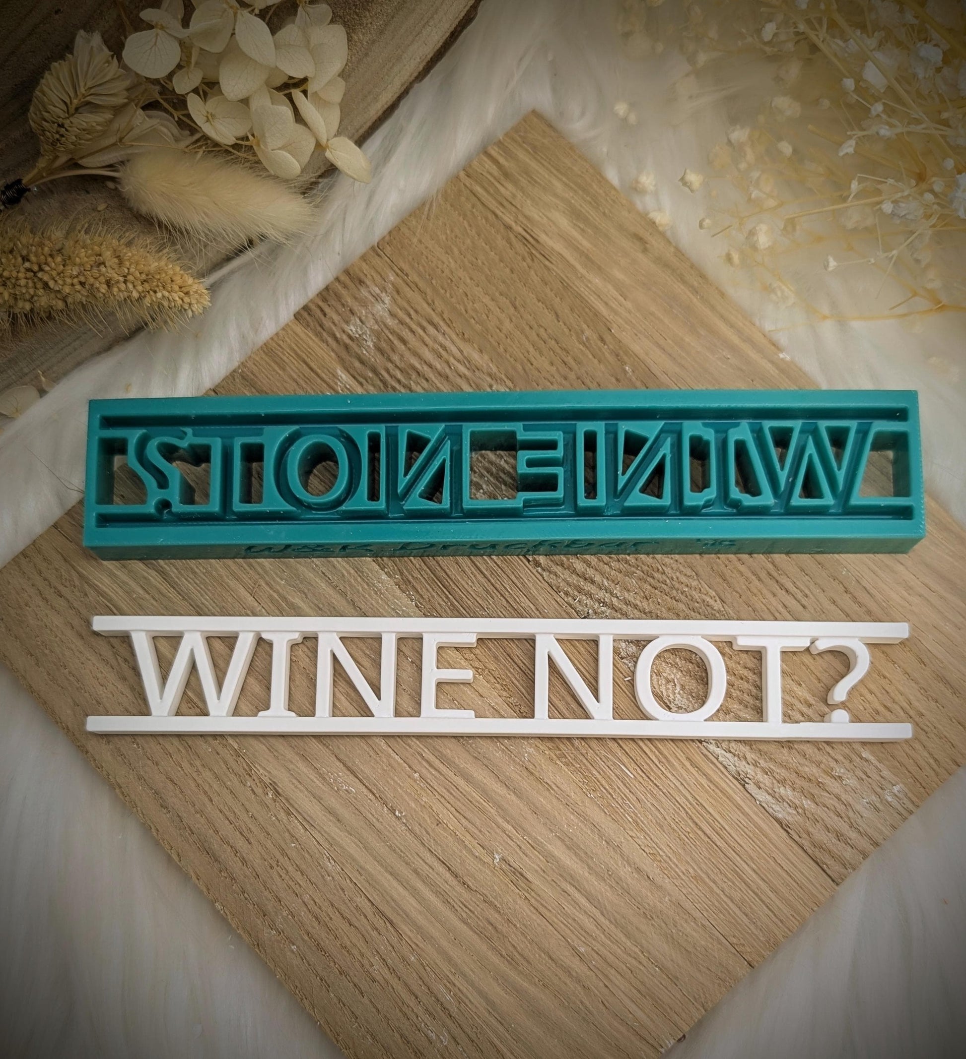 Klötzchen Gießform / Wine not? / Silikonform für Klötzchen /160x22x8 mm / Silikon Klötzchen Gießform /Gießform Klötzchen