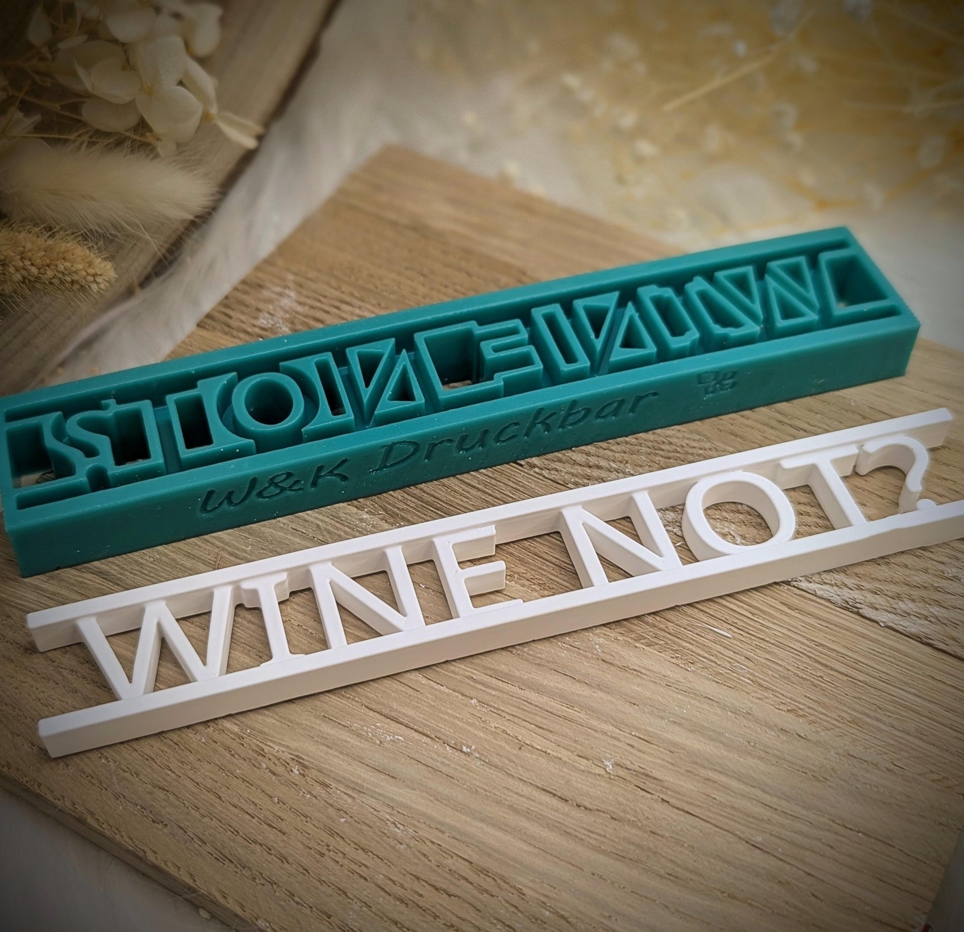 Klötzchen Gießform / Wine not? / Silikonform für Klötzchen /160x22x8 mm / Silikon Klötzchen Gießform /Gießform Klötzchen