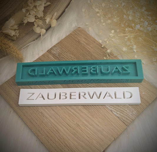 Klötzchen Gießform / ZAUBERWALD / Silikonform für Klötzchen /160x22x8 mm / Silikon Klötzchen Gießform / Gießform Klötzchen