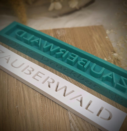 Klötzchen Gießform / ZAUBERWALD / Silikonform für Klötzchen /160x22x8 mm / Silikon Klötzchen Gießform / Gießform Klötzchen