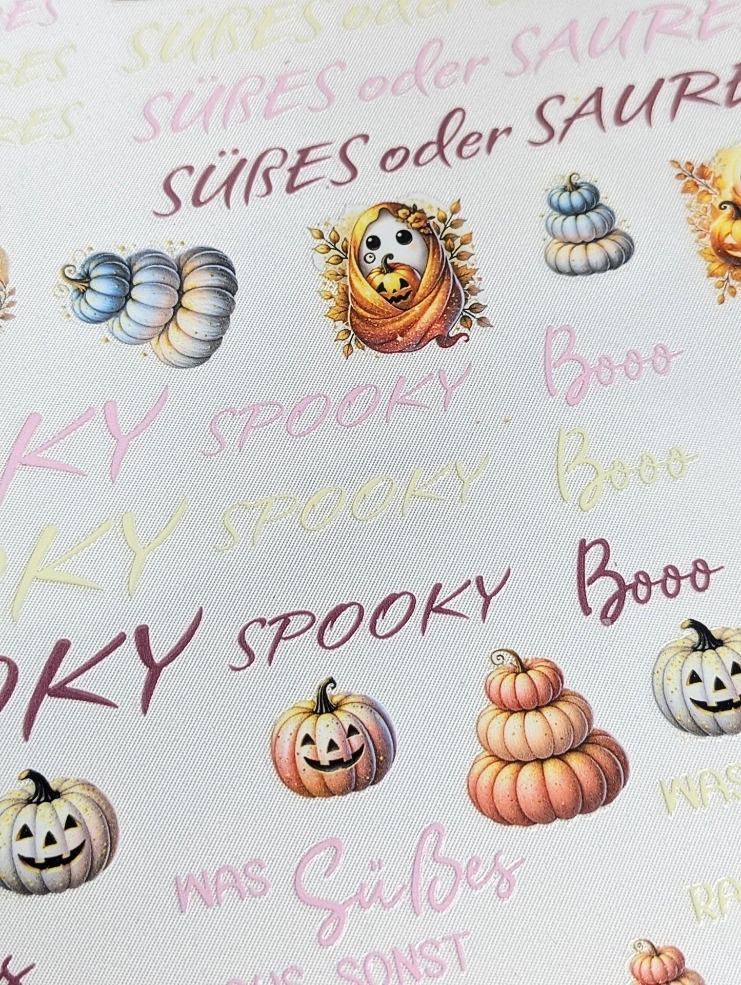 RubOn Sticker / Halloween Rosa / A4 Bogen / Randlos /Abreibebilder / DIY Sticker für z.B. Glas Holz