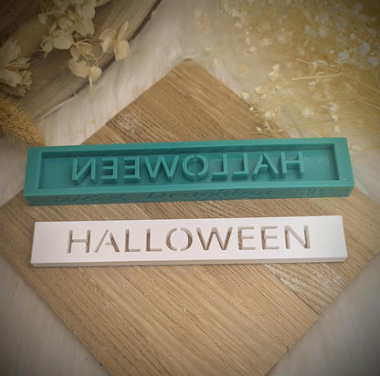 Klötzchen Gießform / HALLOWEEN / Silikonform für Klötzchen / 160x22x8 mm / Silikon Klötzchen Gießform /Gießform Klötzchen
