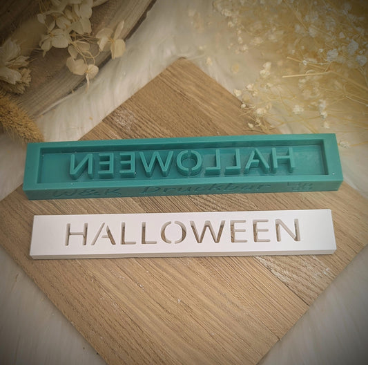 Klötzchen Gießform / HALLOWEEN / Silikonform für Klötzchen / 160x22x8 mm / Silikon Klötzchen Gießform /Gießform Klötzchen