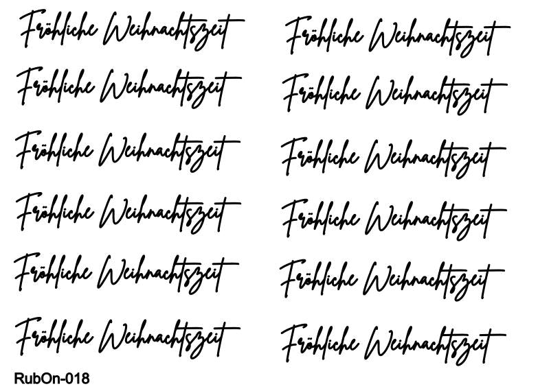 RubOn Sticker / Fröhliche Weihnachtszeit / A5 Bogen / Randlos /Abreibebilder / DIY Sticker für z.B. Glas Holz