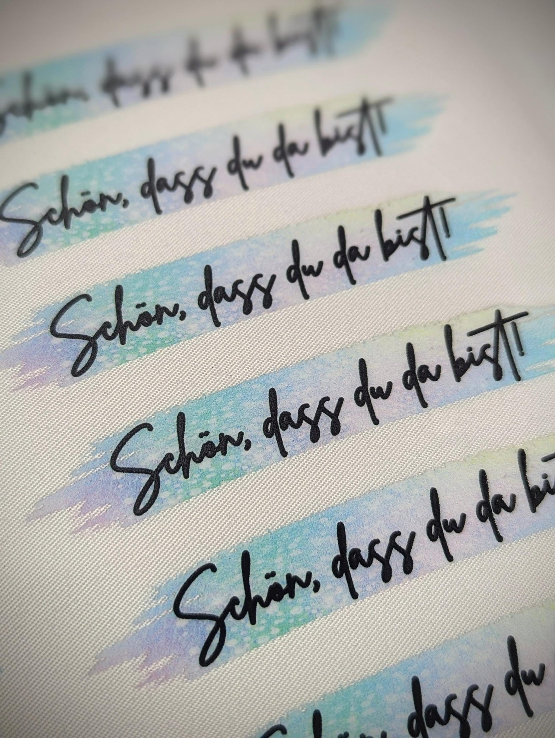 RubOn Sticker / Schön, dass du da bist! (Bunt) / A5 Bogen / Randlos /Abreibebilder / DIY Sticker für z.B. Glas Holz