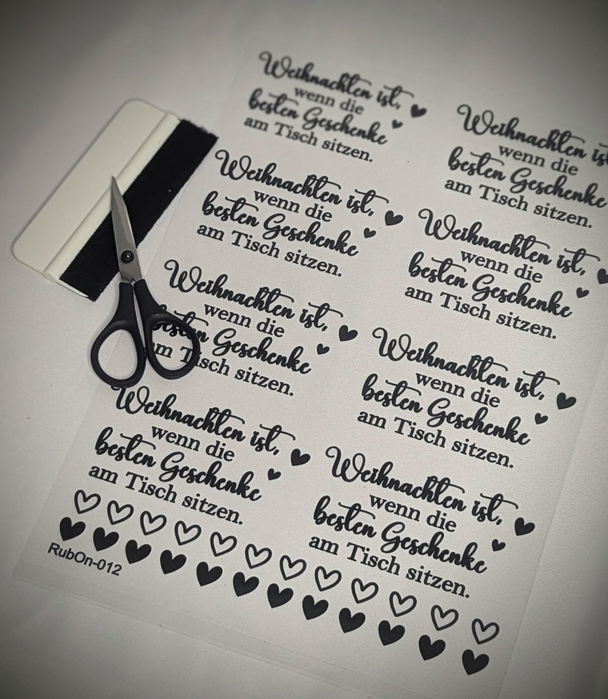 RubOn Sticker / Weihnachten ist... / A4 Bogen / Randlos /Abreibebilder / DIY Sticker für z.B. Glas Holz