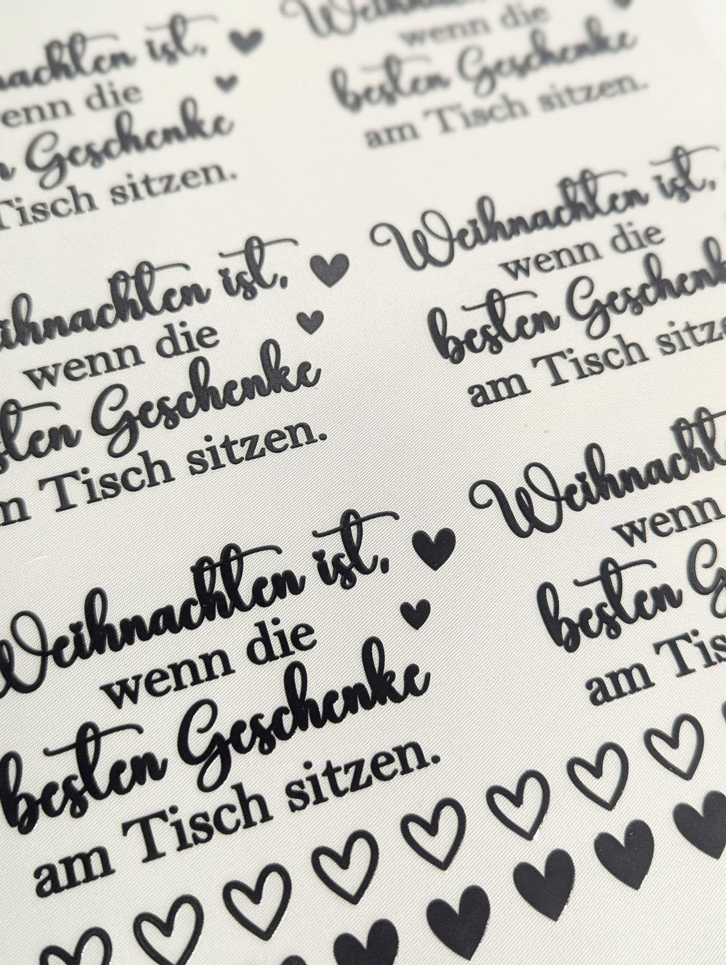 RubOn Sticker / Weihnachten ist... / A4 Bogen / Randlos /Abreibebilder / DIY Sticker für z.B. Glas Holz