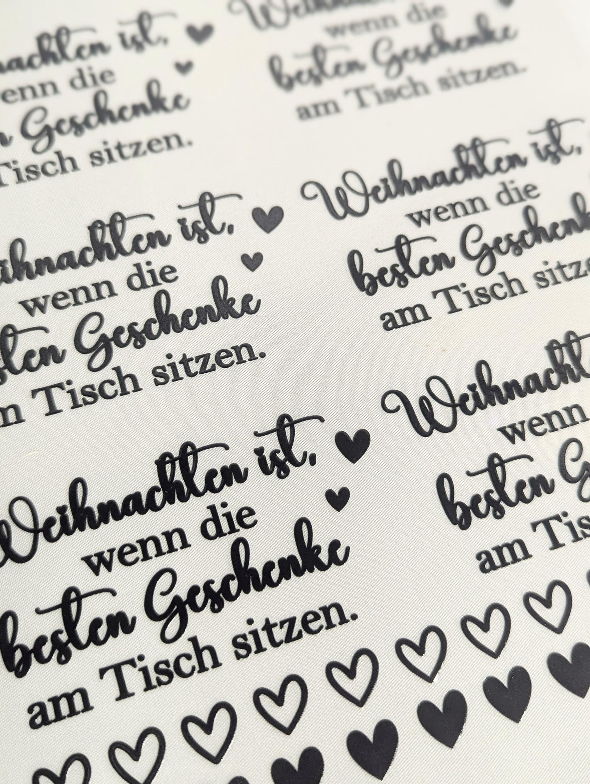 RubOn Sticker / Weihnachten ist... / A4 Bogen / Randlos /Abreibebilder / DIY Sticker für z.B. Glas Holz