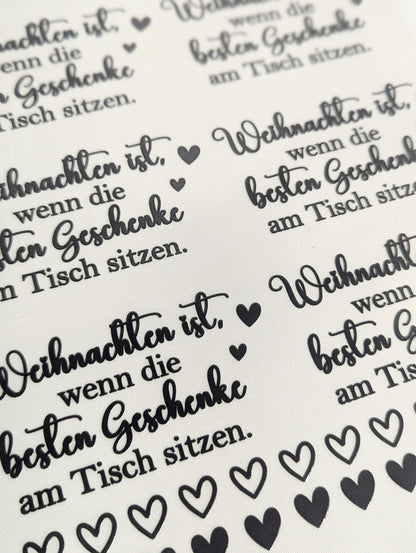RubOn Sticker / Weihnachten ist... / A4 Bogen / Randlos /Abreibebilder / DIY Sticker für z.B. Glas Holz