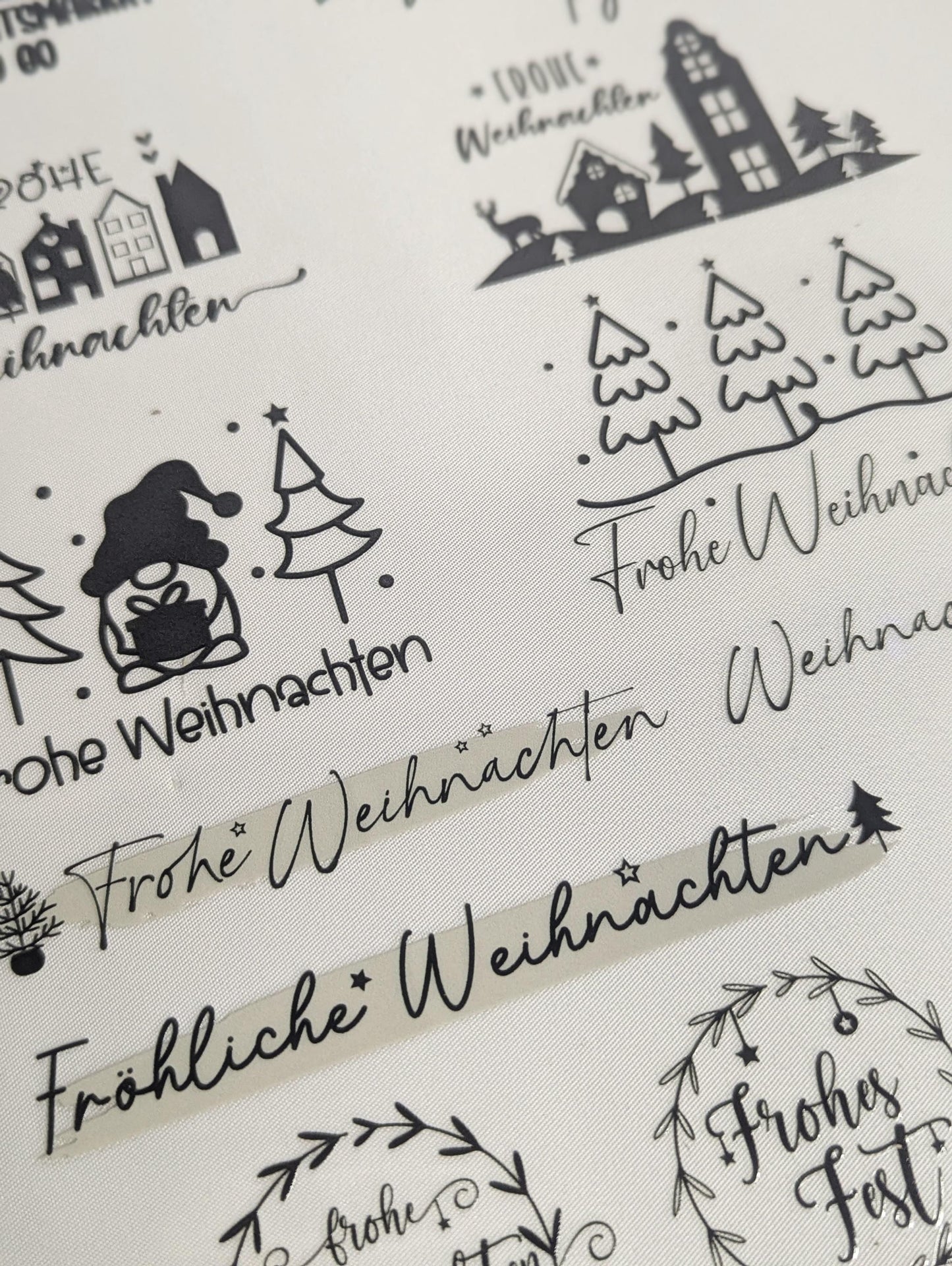 RubOn Sticker / Weihnachten / A4 Bogen / Randlos /Abreibebilder / DIY Sticker für z.B. Glas Holz