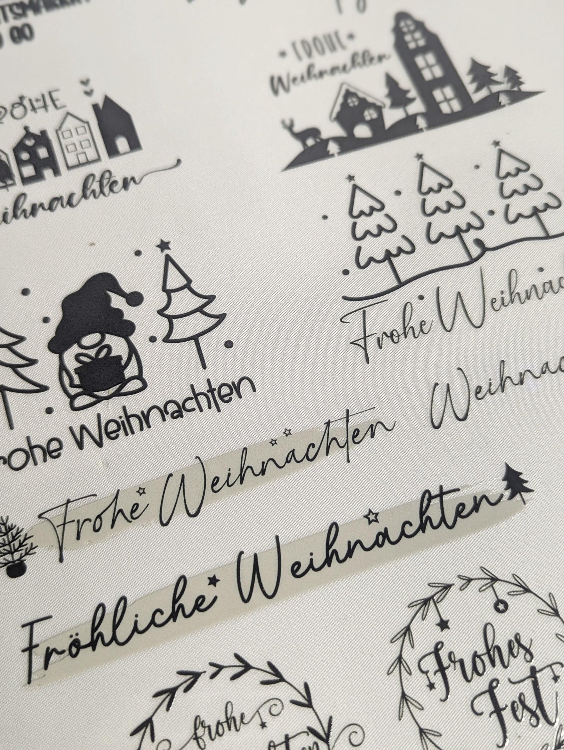 RubOn Sticker / Weihnachten / A4 Bogen / Randlos /Abreibebilder / DIY Sticker für z.B. Glas Holz