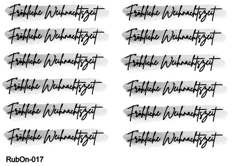 RubOn Sticker / Fröhliche Weihnachtszeit (Hintergrund)/ A5 Bogen / Randlos /Abreibebilder / DIY Sticker für z.B. Glas Holz