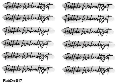 RubOn Sticker / Fröhliche Weihnachtszeit (Hintergrund)/ A5 Bogen / Randlos /Abreibebilder / DIY Sticker für z.B. Glas Holz