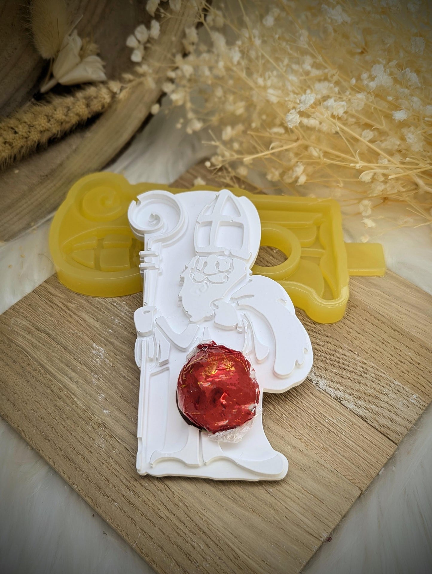 Silikonform Nikolaus als Schokokugel-Display / Serviettenring / Serviettenhalter / Weihnachten / Raysin