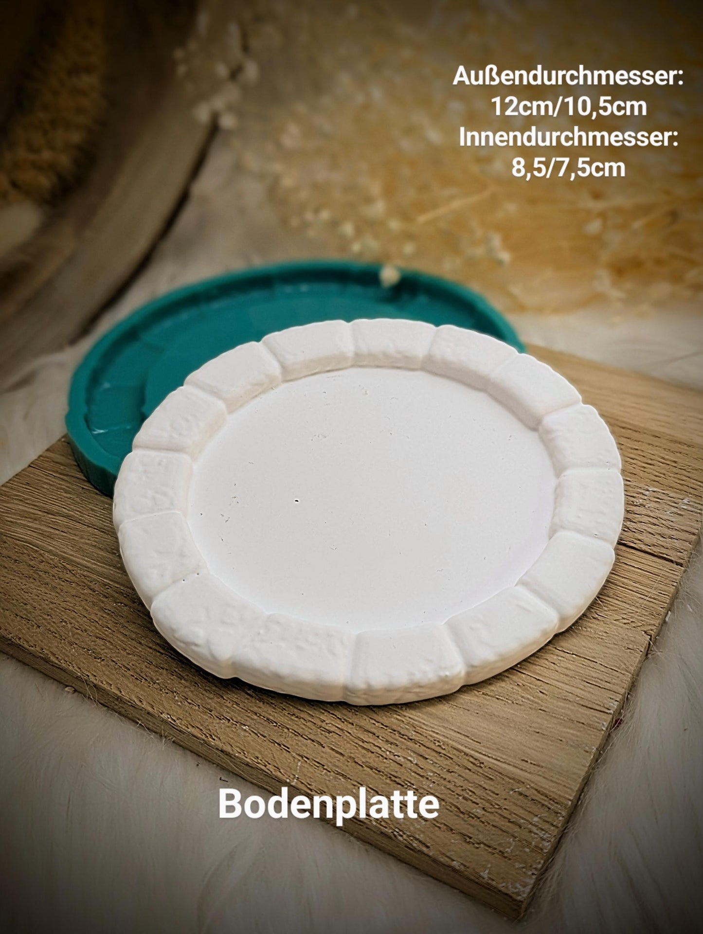 Silikonform Bodenplatte in Steinoptik / Ideal für unseren Räucherwichtel / Bodenplatte / Raysin
