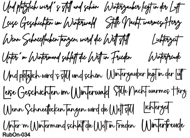 RubOn Sticker / Sprüche für Klötzchen / A5 Bogen / Randlos /Abreibebilder / DIY Sticker für z.B. Glas Holz