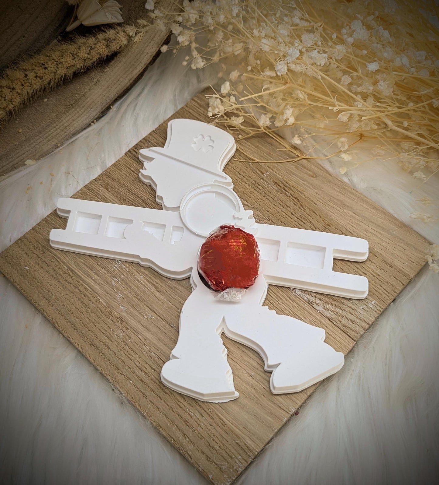 Silikonform Schornsteinfeger als Schokokugel-Display / Serviettenring / Serviettenhalter / Weihnachten / Raysin
