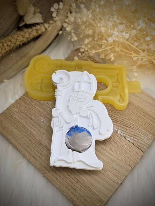 Silikonform Nikolaus als Schokokugel-Display / Serviettenring / Serviettenhalter / Weihnachten / Raysin