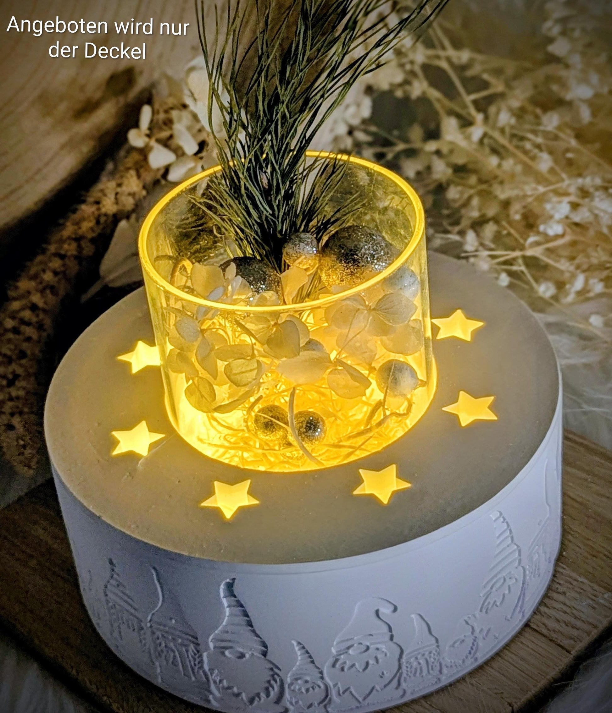 Silikonform Deckel für Schale / Sterne / Raysin / Silikonform