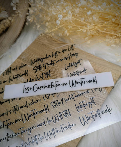 Silikonform Wölfe / Einschieber / Rub On / Sprüche / Silikonform / Raysin