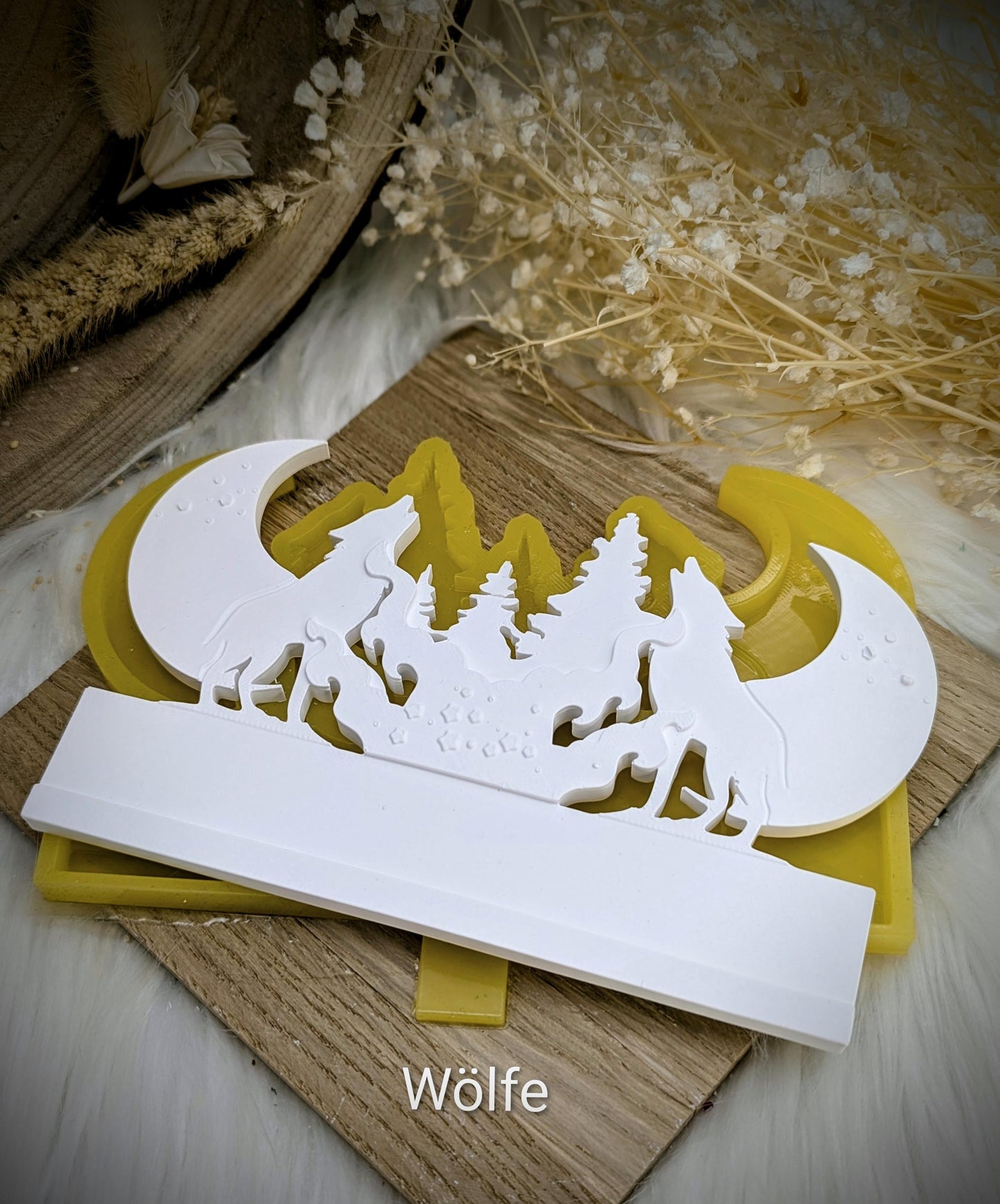 Silikonform Wölfe / Einschieber / Rub On / Sprüche / Silikonform / Raysin