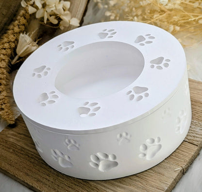 Silikonform für Schale / Wuff & Wow / Pfoten / Lichtkranz / mit Boden / Raysin / Silikonform