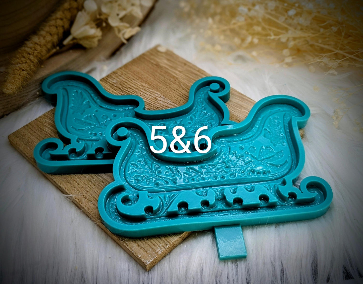 Gießform Schlittenzauber / Weihnachtsschlitten / Miniatur / Raysin