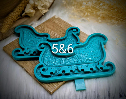 Gießform Schlittenzauber / Weihnachtsschlitten / Miniatur / Raysin