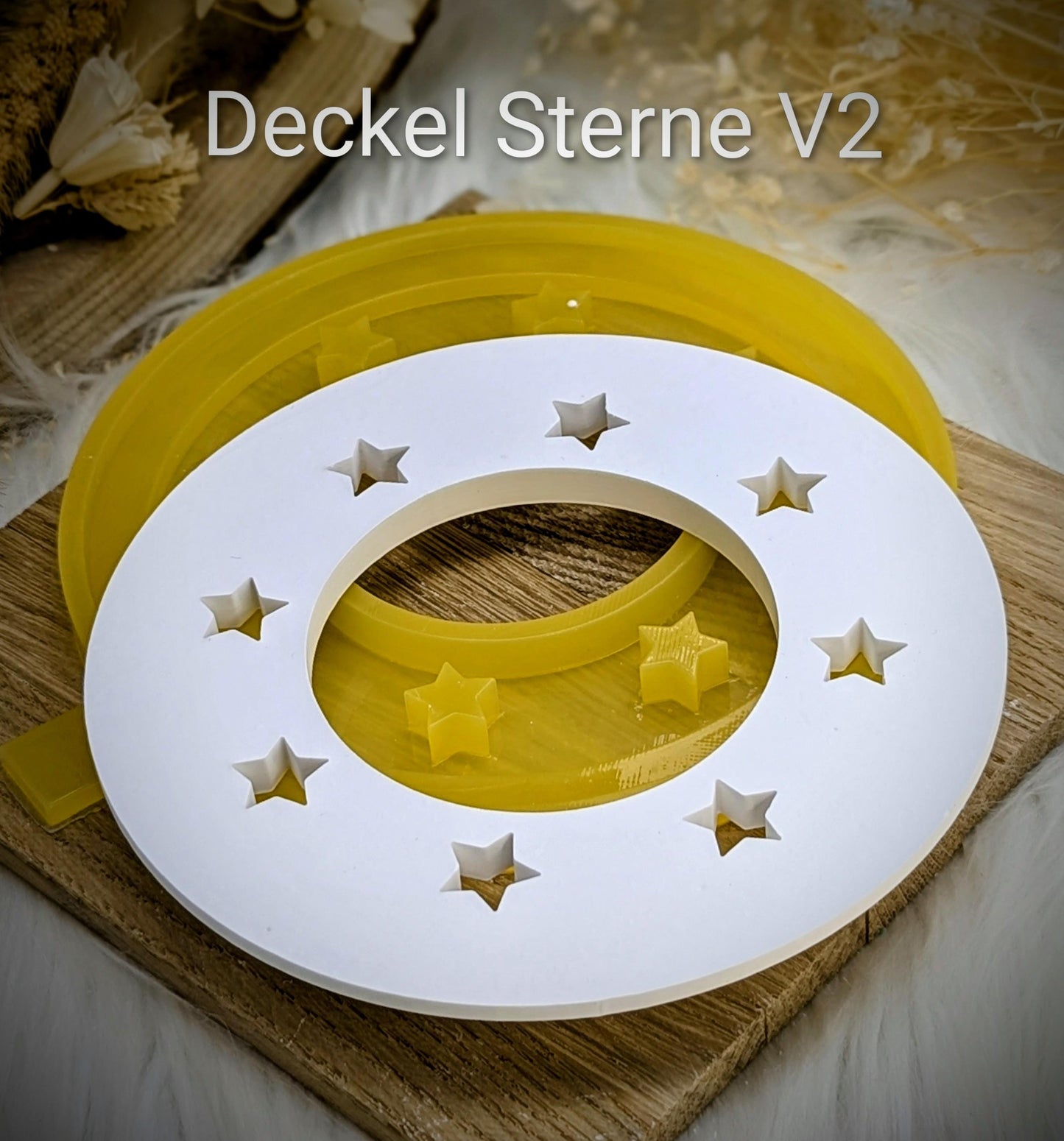 Silikonform Deckel für Schale / Sterne / Raysin / Silikonform