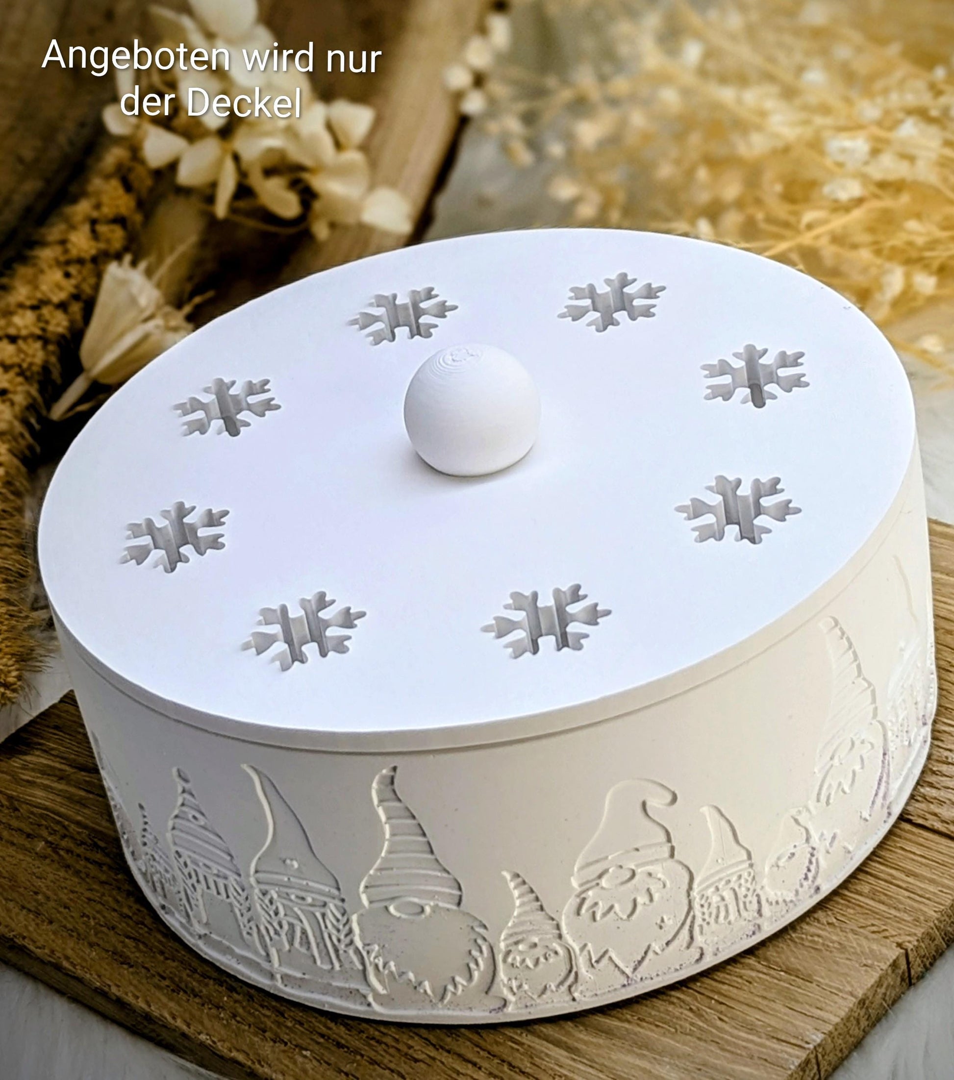 Silikonform Deckel für Schale / Schneeflocke / Raysin / Silikonform