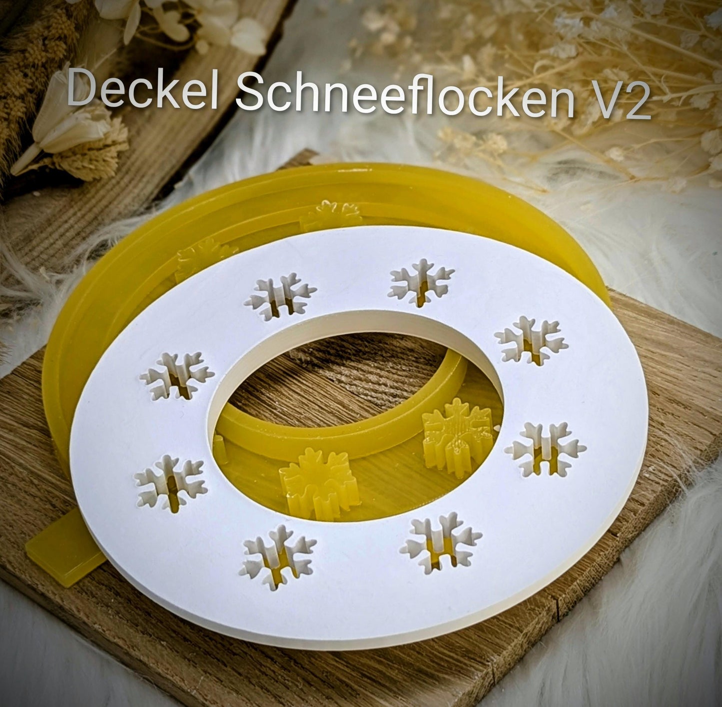 Silikonform Deckel für Schale / Schneeflocke / Raysin / Silikonform