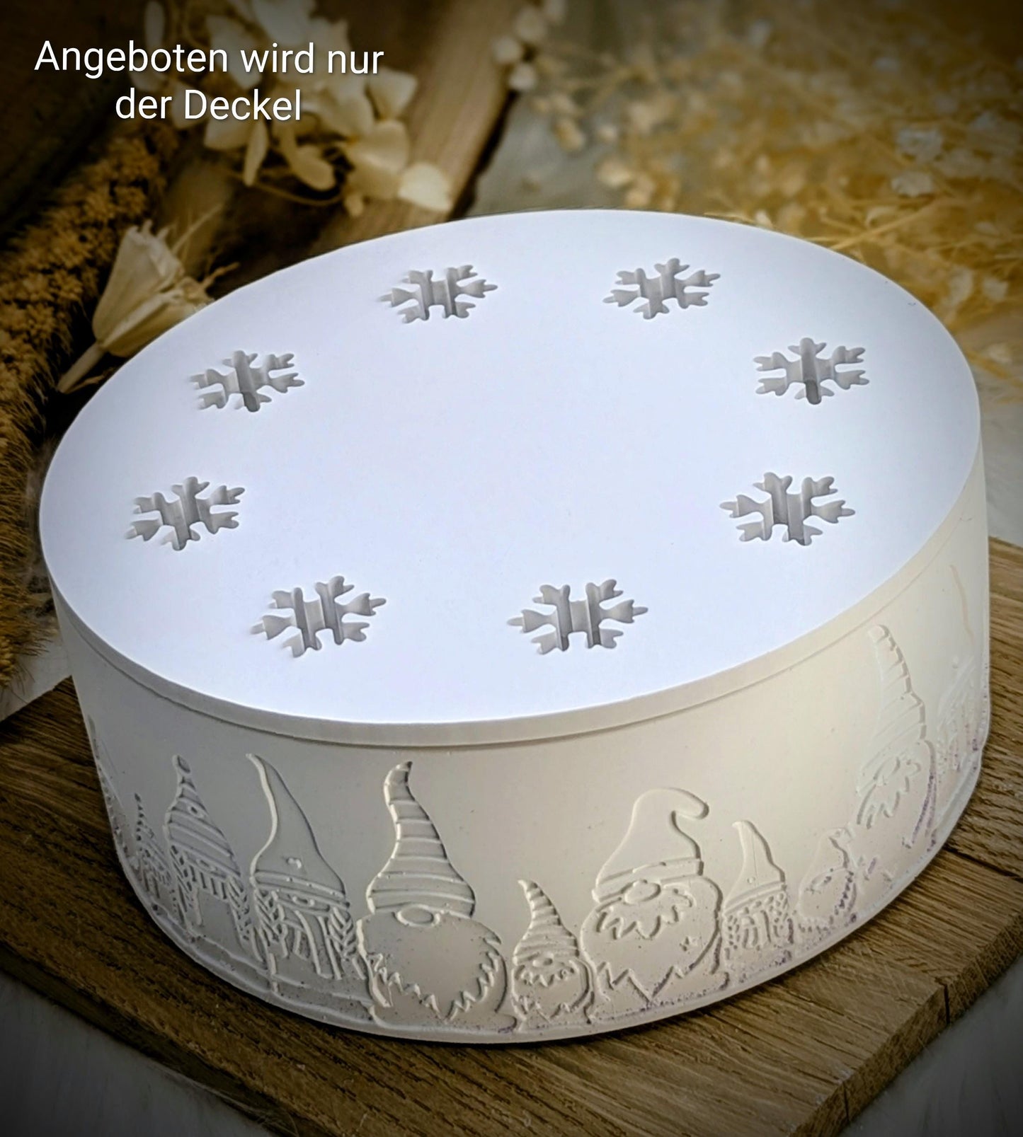 Silikonform Deckel für Schale / Schneeflocke / Raysin / Silikonform