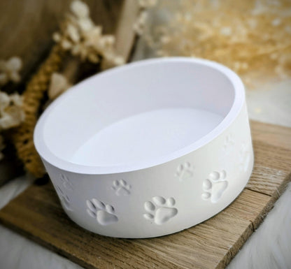 Silikonform für Schale / Wuff & Wow / Pfoten / Lichtkranz / mit Boden / Raysin / Silikonform