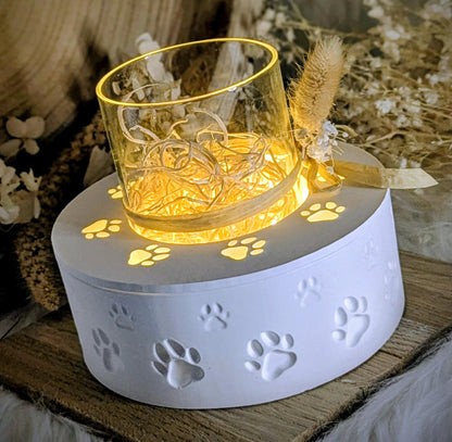 Silikonform für Schale / Wuff & Wow / Pfoten / Lichtkranz / mit Boden / Raysin / Silikonform