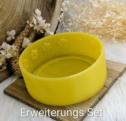 Silikonform für Schale / Wuff & Wow / Pfoten / Lichtkranz / mit Boden / Raysin / Silikonform