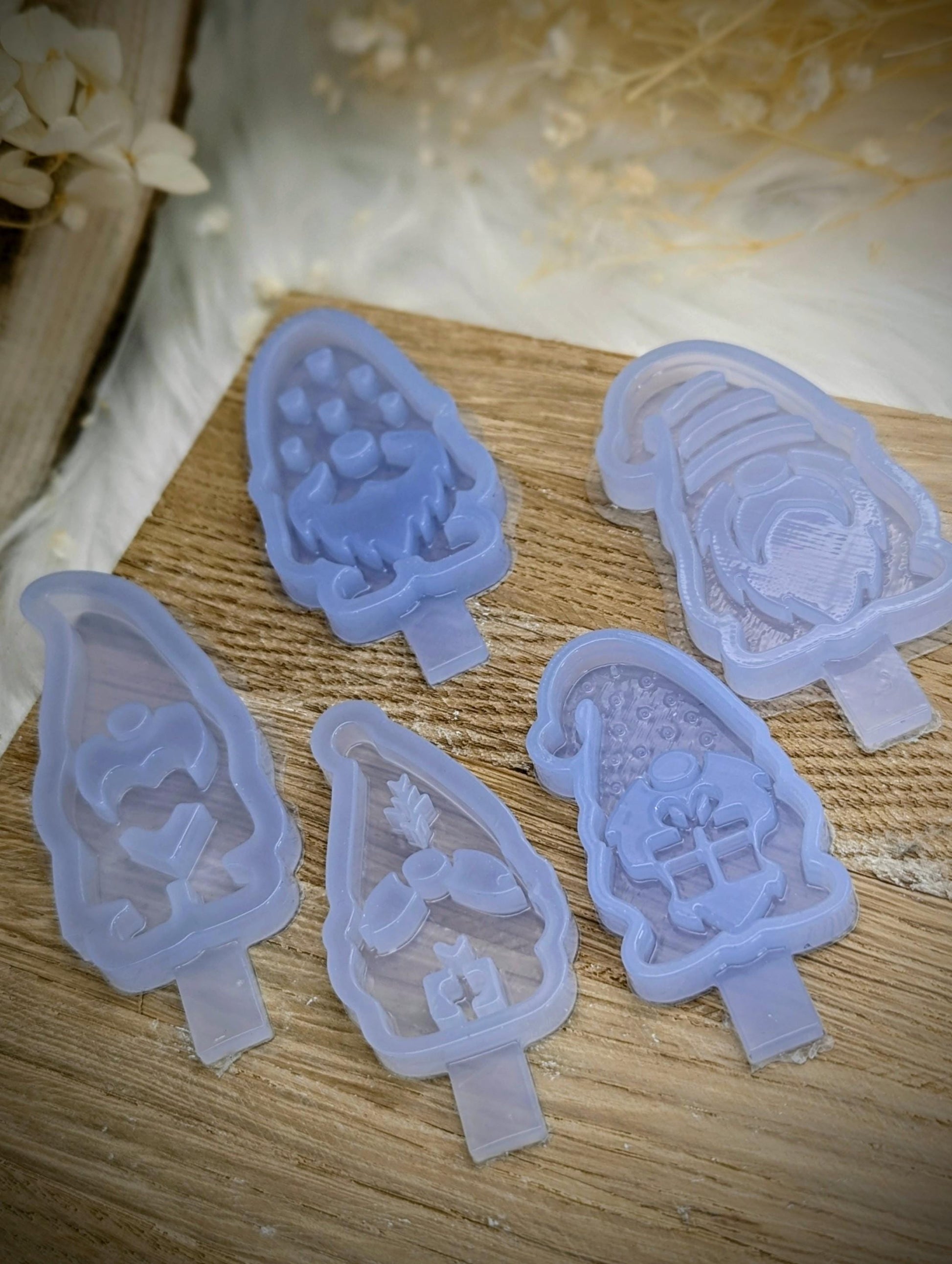 Silikonform Wichtel / Set 5 Stück / Gießform / Raysin / Silikonform