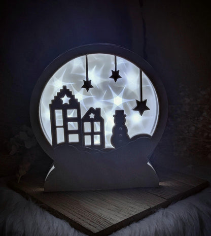 Loop Lampe/ kleines Winterstädtchen / Korpus / Lampe / Häuser / Gießform / Raysin / Silikonform