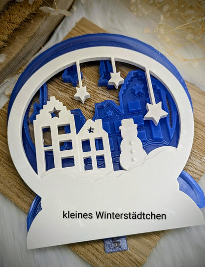 Loop Lampe/ kleines Winterstädtchen / Korpus / Lampe / Häuser / Gießform / Raysin / Silikonform