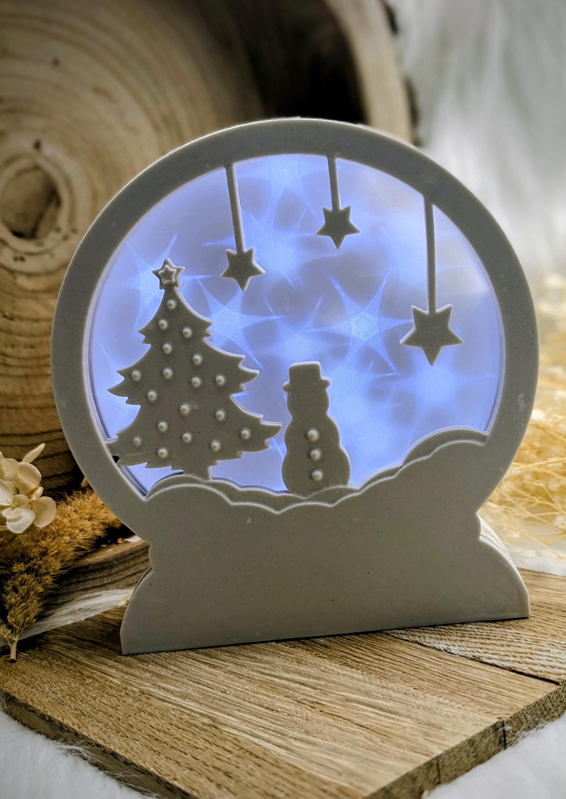 Loop Lampe/ Tanne unter Sternen / Korpus / Lampe / Schneemann / Gießform / Raysin / Silikonform